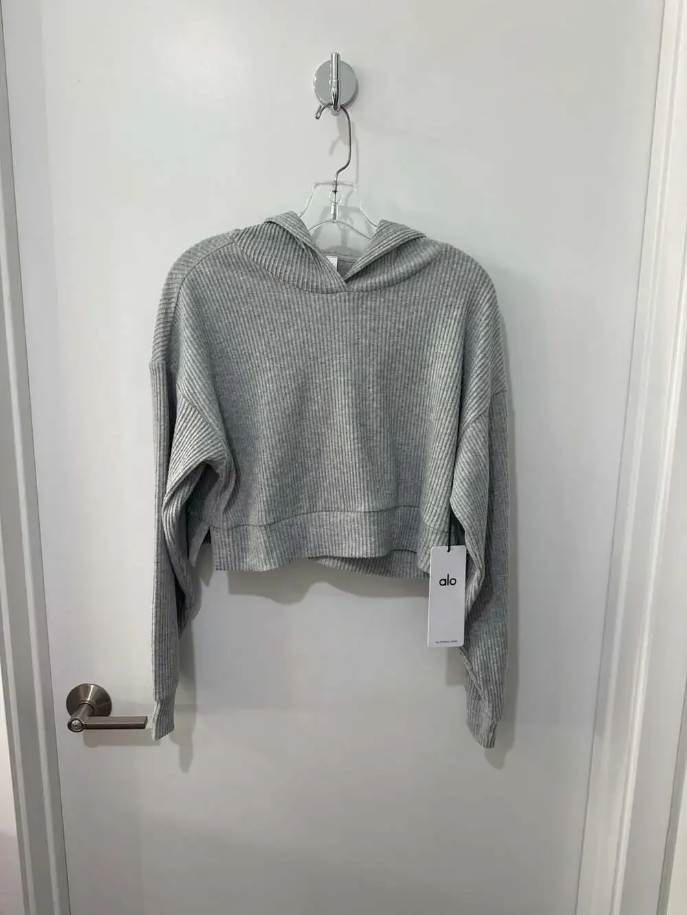 Alo Yoga Muse Hoodie in Athletic Heather Grey